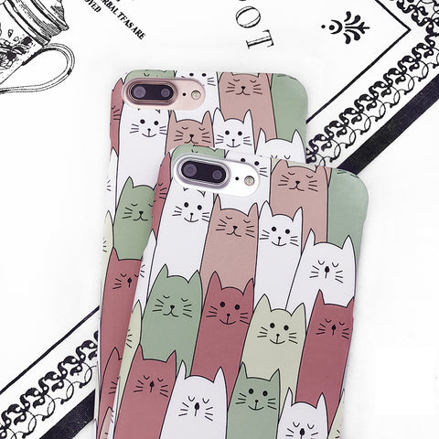 Multiple Cats Print Phone Case For iPhone