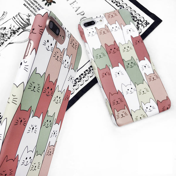 Multiple Cats Print Phone Case For iPhone
