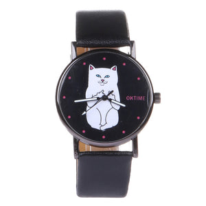 Women Fashion Cat Watch