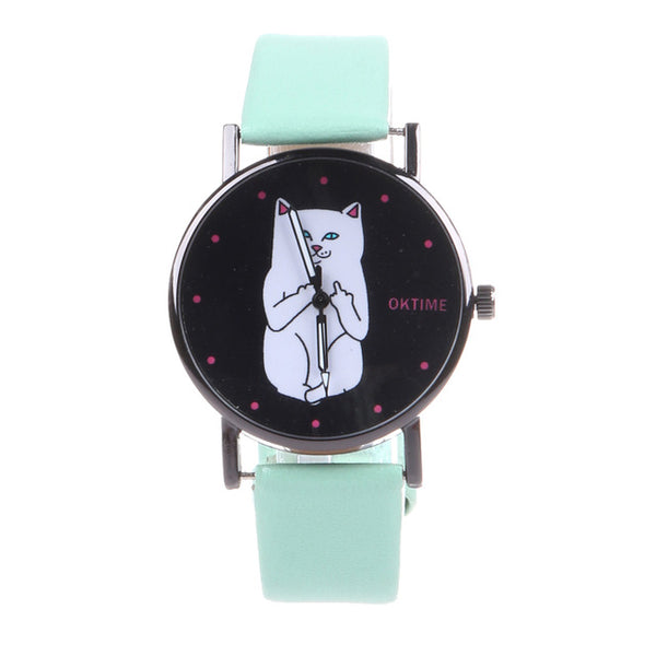 Women Fashion Cat Watch
