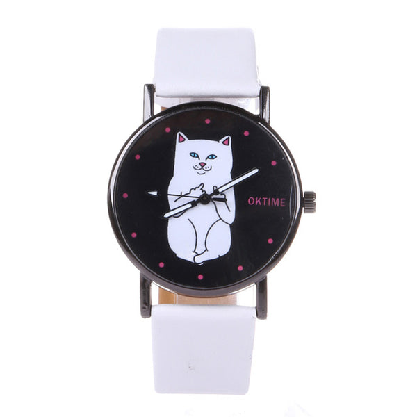 Women Fashion Cat Watch