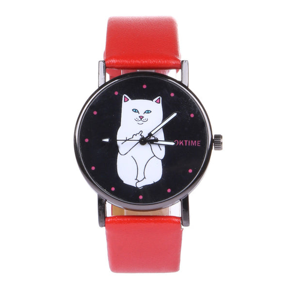 Women Fashion Cat Watch