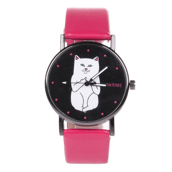 Women Fashion Cat Watch